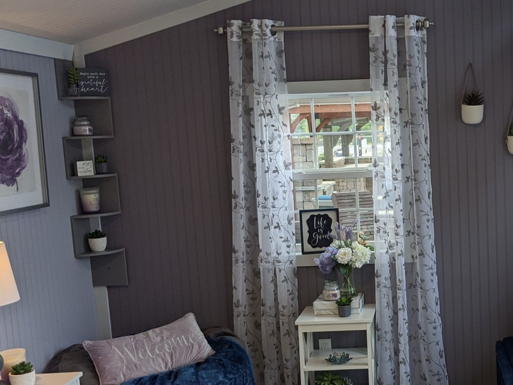 Finished studio set up as a reading nook